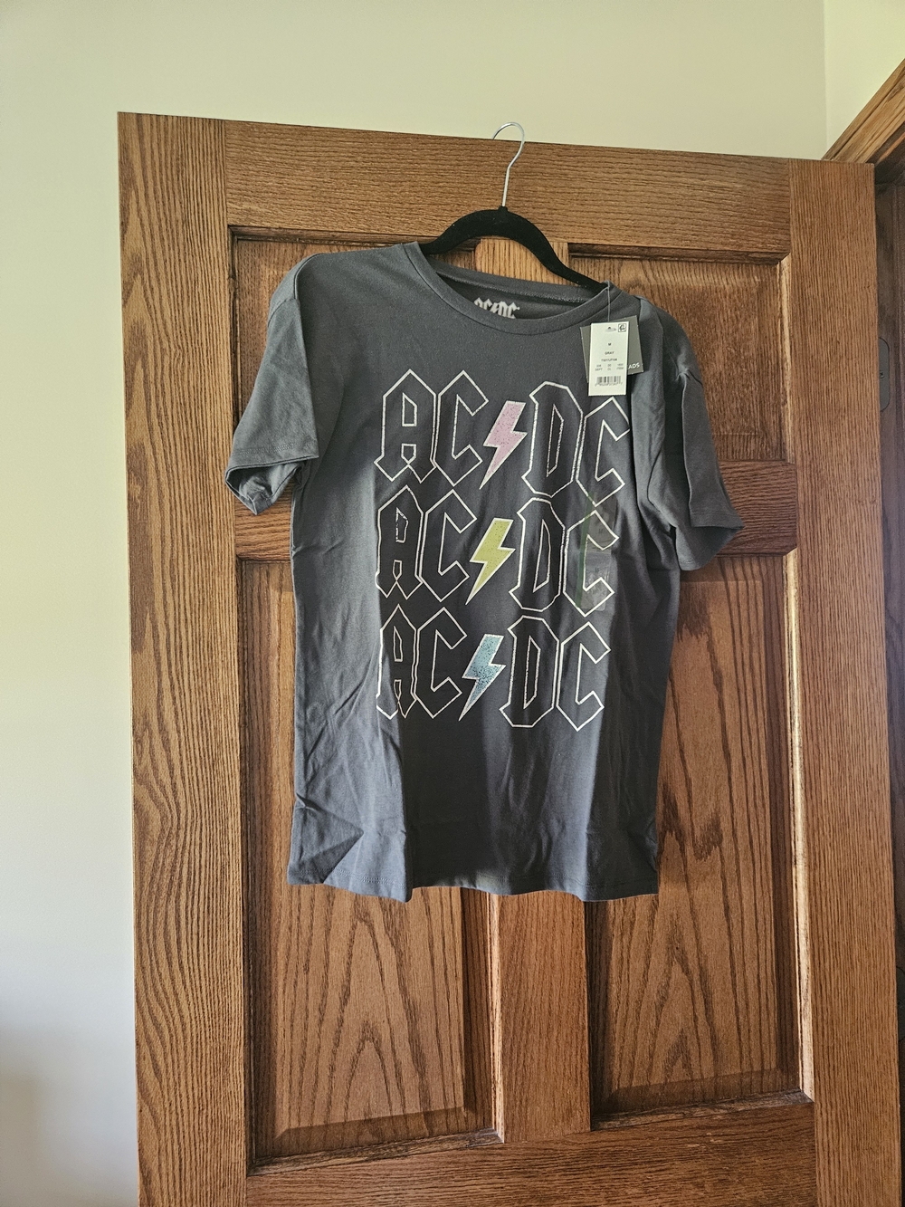 AC/DC Graphic Tee - Black with Multicolor Lightning - Kids